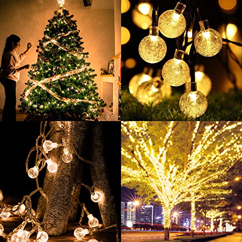 Mitening Led-lichtsnoer op zonne-energie, 12M 100LED 8Modi Lichtketting IP65 Waterdicht Gloeilamp Met Lichtsensor… - Afbeelding 7