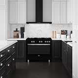Willow WS90DFBL 95L Dual Fuel Freestanding Range Cooker Black 5 Gas Burners view 2
