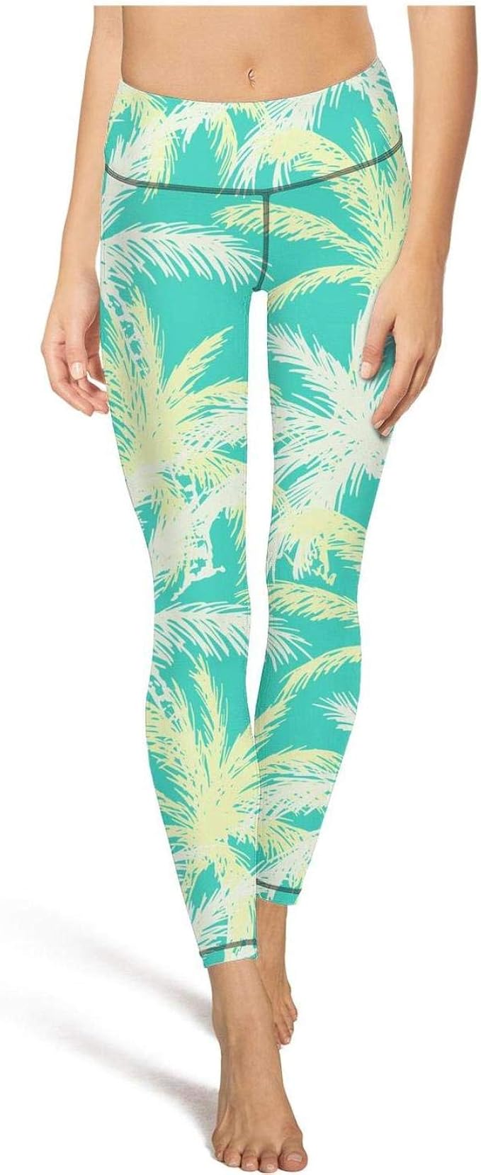palm tree workout leggings