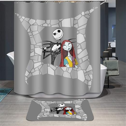 Amazon Com Youni Jack Skellington Shower Curtain Nightmare