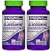 Piping Rock Mini Tabs Advanced Glucosamine Chondroitin MSM Plus 2 Bottles x 300 Coated Tablets Easy To Swallow Dietary Supplement