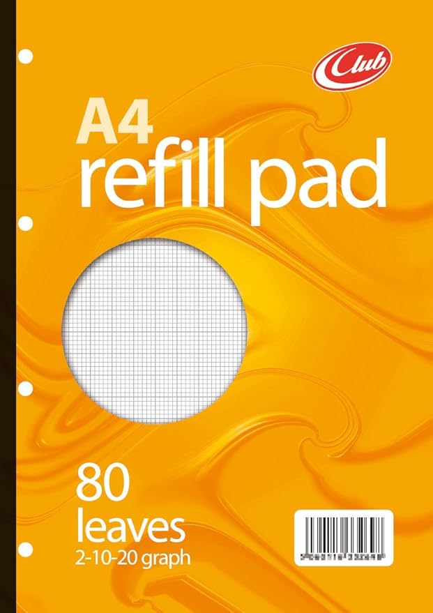 Club Refill Pad A4 80 Sheet Graph Paper Amazon.co.uk Office Products
