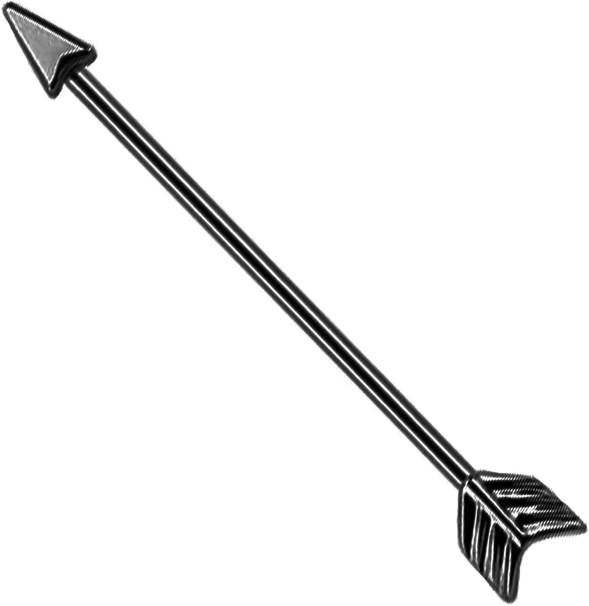 Inspiration Dezigns 16G Arrow 316L Surgical Steel Industrial Barbell (Sold Individually)