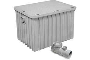 Endura Grease Interceptor,Poly,4 In dia,50 gpm, Gray (3950A04)