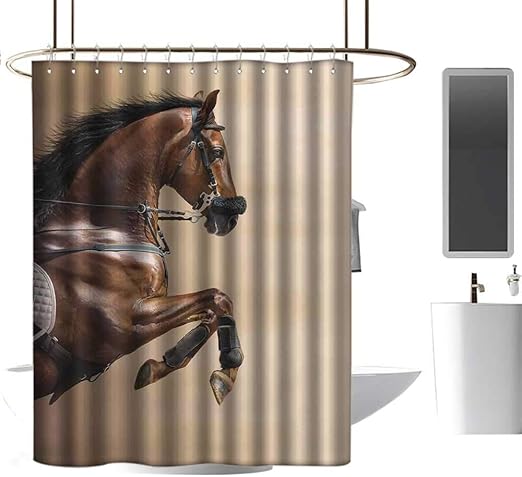 Amazon Com Wixuewu Horses Shower Curtains Sets Chestnut Color