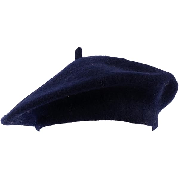 Black Wool French Beret, Héritage par Laulhere Beret De Luxe \