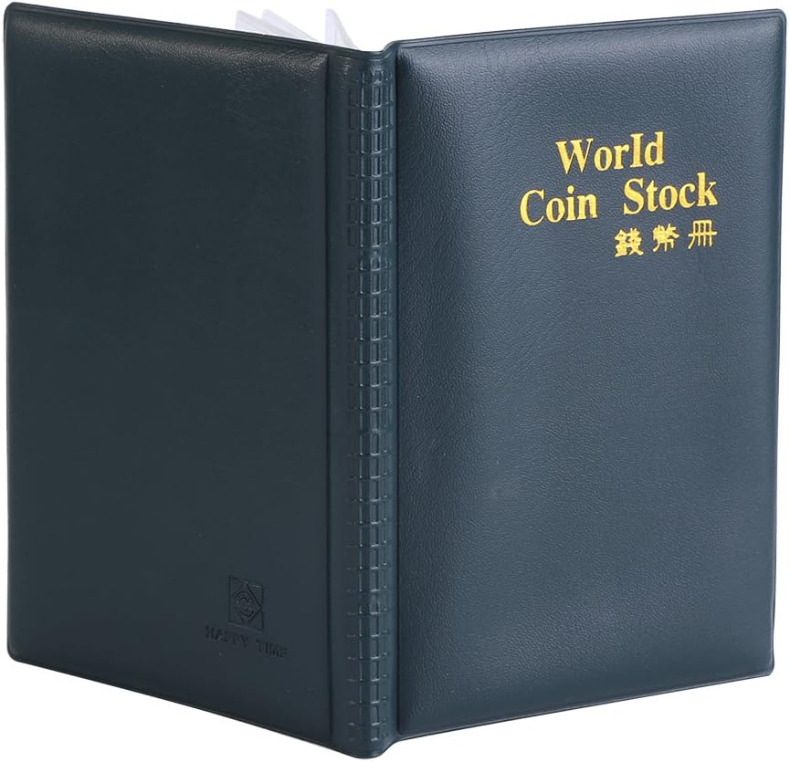 Yosoo Coin Album Books 10 Page 120 Pockets World Coin Stock Album Book Case Coin Holders Collection Storage Coin Collecting Holders Pockets Green - Image 3