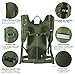 Tactical MOLLE Hydration Pack Backpack 900D with 2L Leak-Proof Water Bladder, Keep Liquids Cool for Up to 4 Hours, Outdoor Daypack for Cycling, Hiking, Running, Climbing, Hunting, Green+Flag Patch