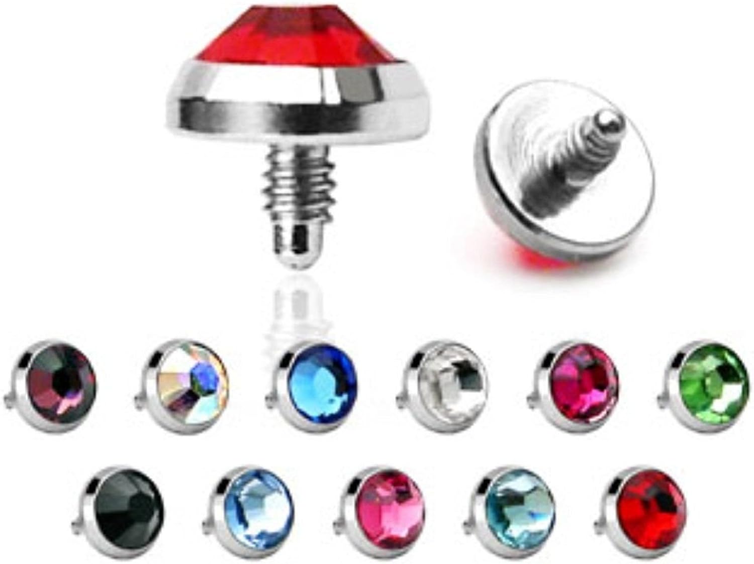 EG GIFTS Dermal Anchor Surface Piercing 3mm Jeweld Body
