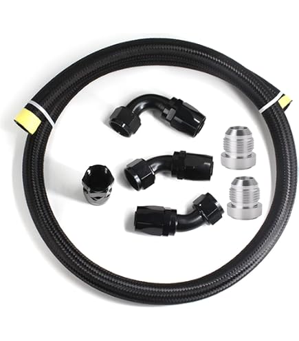 5ft Fuel Hose 1000 PSI 5FT AN12 Braided Stainless Steel Fuel Hose Cpe Oil Gas Line