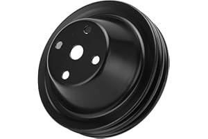Acouto Double Groove Long Water Pump Pulley for Small Block SBC 262 350 400 Engine for SMALL BLOCK V8 GEN. I Crankshaft Pulle