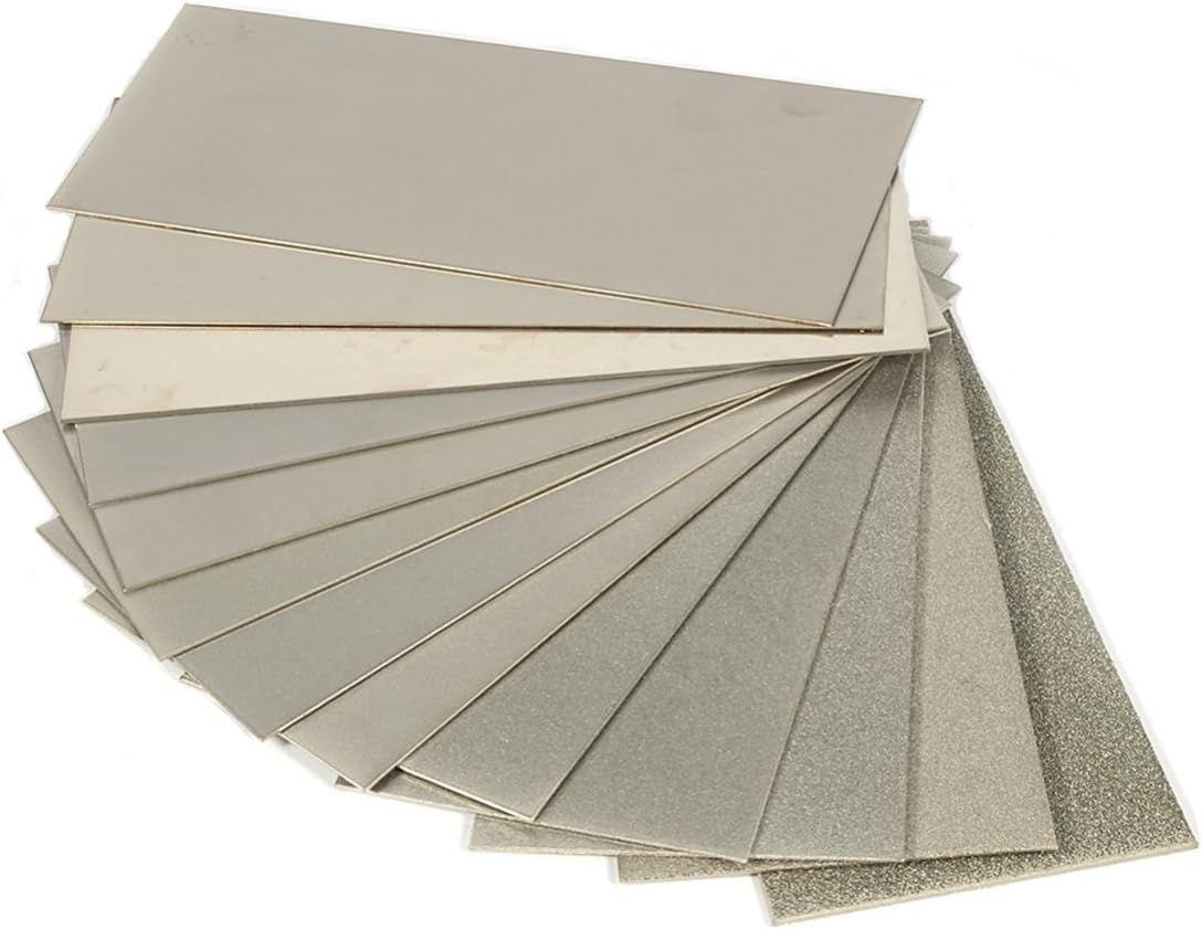 Jewboer Thin Diamond Knife Tool Sharpening Stone Square Plate Polishing Whetstone 60-3000 Grit (2500 Grit)