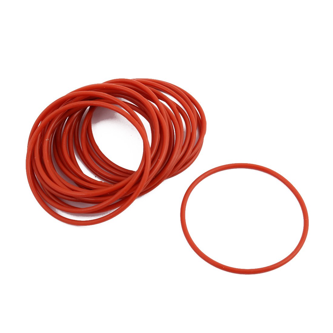 sourcingmap 20Pcs Red Round Nitrile Butadiene Rubber NBR O-Ring 50mm OD 1.9mm Width