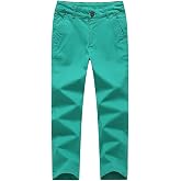 KID1234 Boys Cargo Joggers Pants Elastic Waist Quick Dry Sweatpants School Casual Trousers for Kids with Pockets 7-16 Years