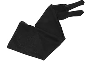 Alipis Artist Drawing Glove Two-Finger Breathable Black Painting Glove for Tablet Sketching, Large Size for