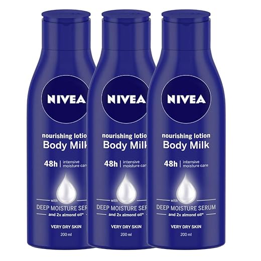 Nivea Nourishing Lotion Body Milk, 200 ml (Pack of 3)