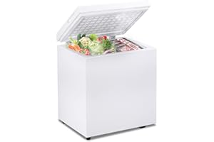 Erivess 2.0 Cu.Ft Chest Freezer - Compact Deep Freezer with Removable Basket, Energy Efficient & Quiet Top Door Design, Mini Freezer Adjustable 7 Thermostat, for Home, Apartment, Garage, Dorm (White)