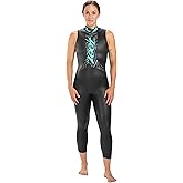 Zoot Women’s Manta Sleeveless Wetsuit, Yamamoto Neoprene Triathlon Suit with Hydrophobic Finish, Buoyancy & Arm Mobility