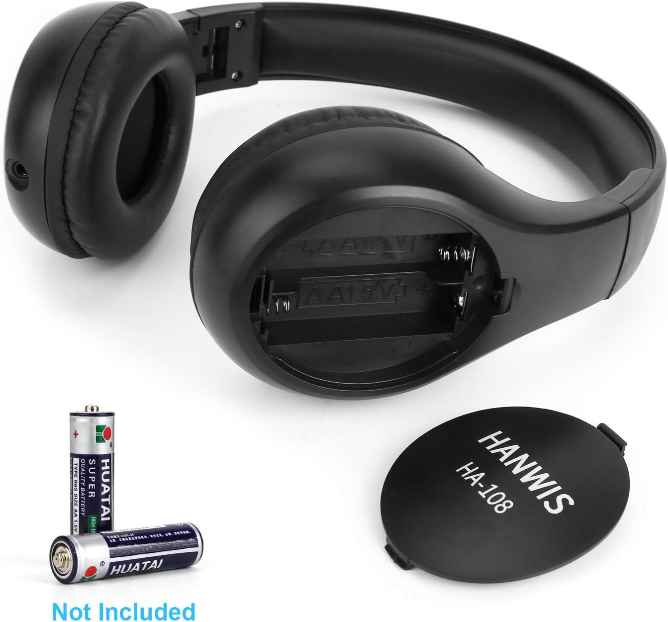 Portable Personal FM Radio Headphones with Best Reception, Walkman Wireless Headset FM Radio Ear Muffs for Walking, Jogging Powered by 2 AA Batteries(Not Included) -Black: Home Audio & Theater