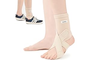 NEOFECT Drop Foot Brace Beige Right AFO Foot Drop Brace for Walking, Drop Foot Brace with Shoes, Stroke Recovery Equipment, Foot Drop Brace for Sleeping, Adjustable Ankle Brace (Right)