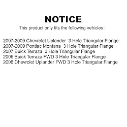 Rear Wheel Bearing and Hub Assembly Pair for