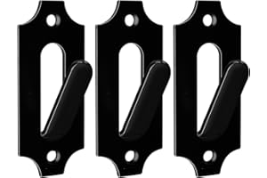 LAJIAOZ 3Pcs European Mount Skull Hangers with Silicone Protector Deer Skull Mount Hanger for Indoor Outdoor, Hanging Antelope, Cattle, Coyote and Small Hunting Animals(Black)