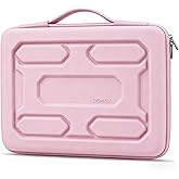 DOMISO 15.6 inch Laptop Sleeve with Handle Shockproof Waterproof EVA Protective Case for 15.6" Yoga 720 IdeaPad 310 320 ThinkPad T570/Legion 5 Gen 6/HP Envy 15/15.6" Notebooks, Pink