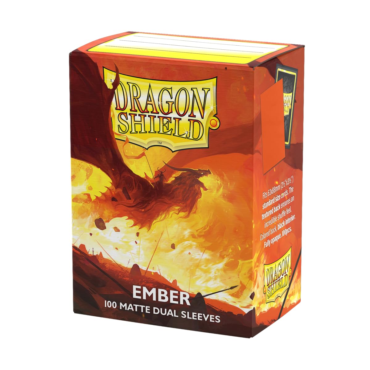 Photo 1 of ***FACTORY SEALED***Dragon Shield | Matte Dual Standard Size Card Sleeves | 100 CT - Smooth & Tough Premium TCG Sleeves - Compatible with Pokemon, Flesh & Blood, One Piece & Magic The Gathering | Ember
