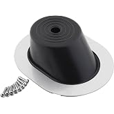Speedway Motors Steering Column Oval Firewall Boot Seal Kit with Polished Stainless Steel Bezel and Rubber Grommet for Aftermarket or Steering Column Installation