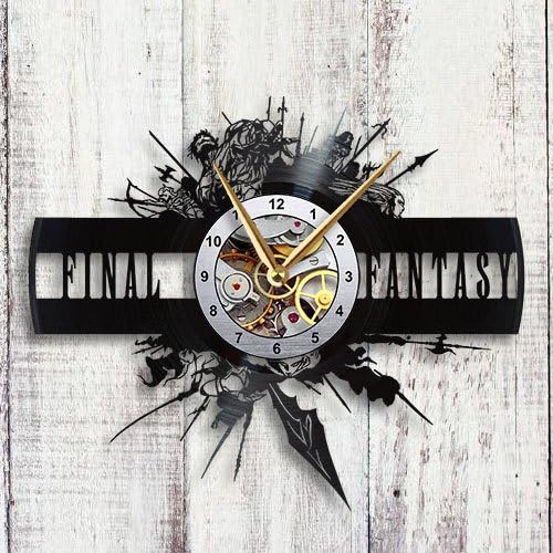 FINAL FANTASY XIV Design Vinyl Record Wall Clock Unique gifts for him her Gift Ideas for Mothers Day Father birthday anniversary wedding cute and funny original gifts for everybody
