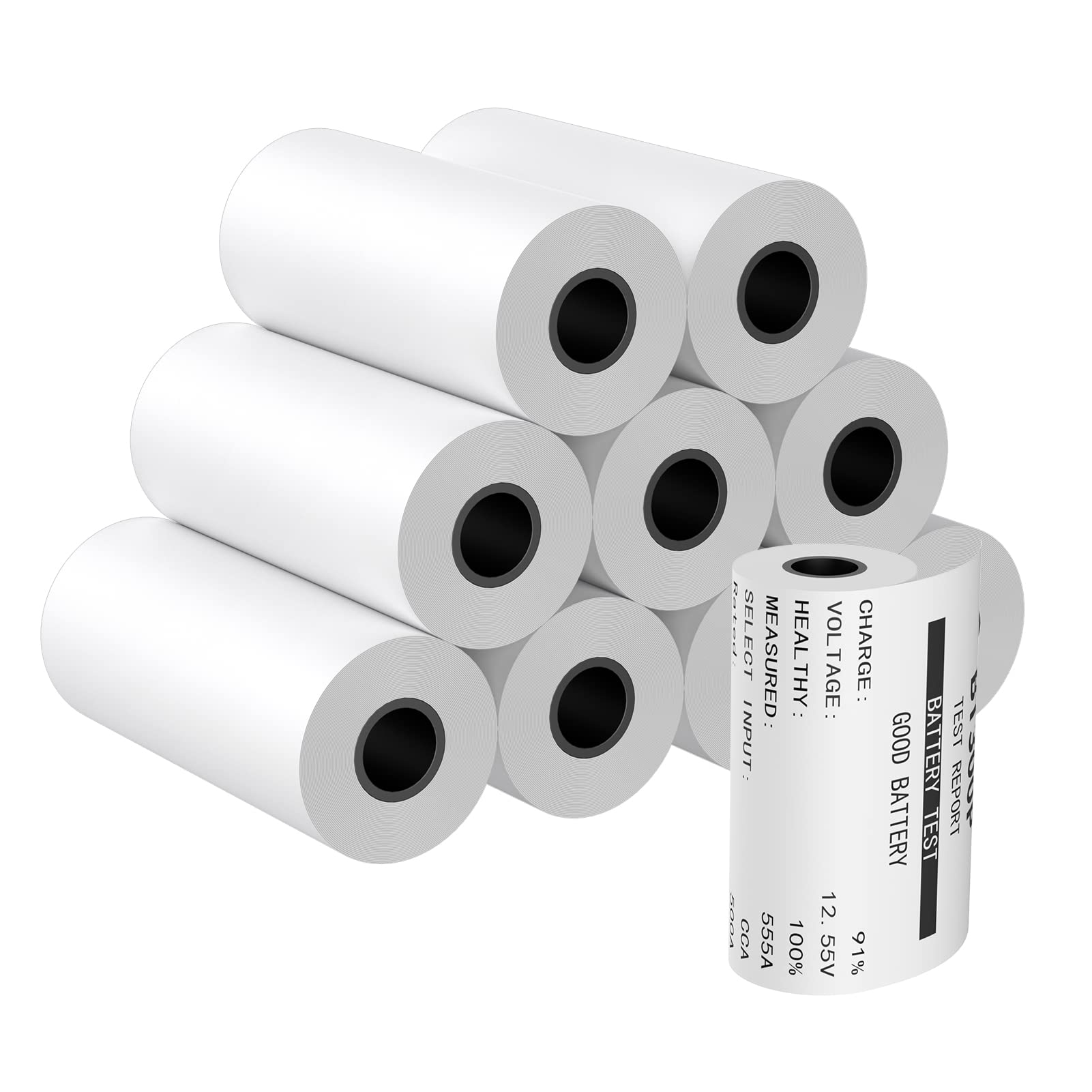 TOPDON 2 1/4" x 2.0' Thermal Paper Cash Register POS Receipt Paper, TOPDON BT300P, BT600 Printing Paper (10 Rolls)