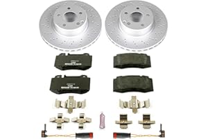 Power Stop ESK2932 Front Euro-Stop Brake Kit Mercedes and 2 Front Sensor Wires