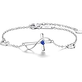 FANZE 925 Sterling Silver Cubic Zirconia Timeless Faith Love Link Cross Bracelets for Women Dainty Trendy Jewelry Gift for Anniersary Birthday Valentines Chrismas Mother's Day