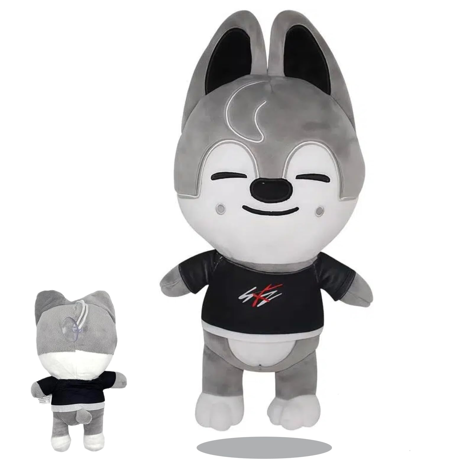 AstraFable Grey Wolf Plush, 25cm Cute Soft Stuffed Animal Doll, Mini Plush Figure for Room Decor, Collectible Gift for All Ages