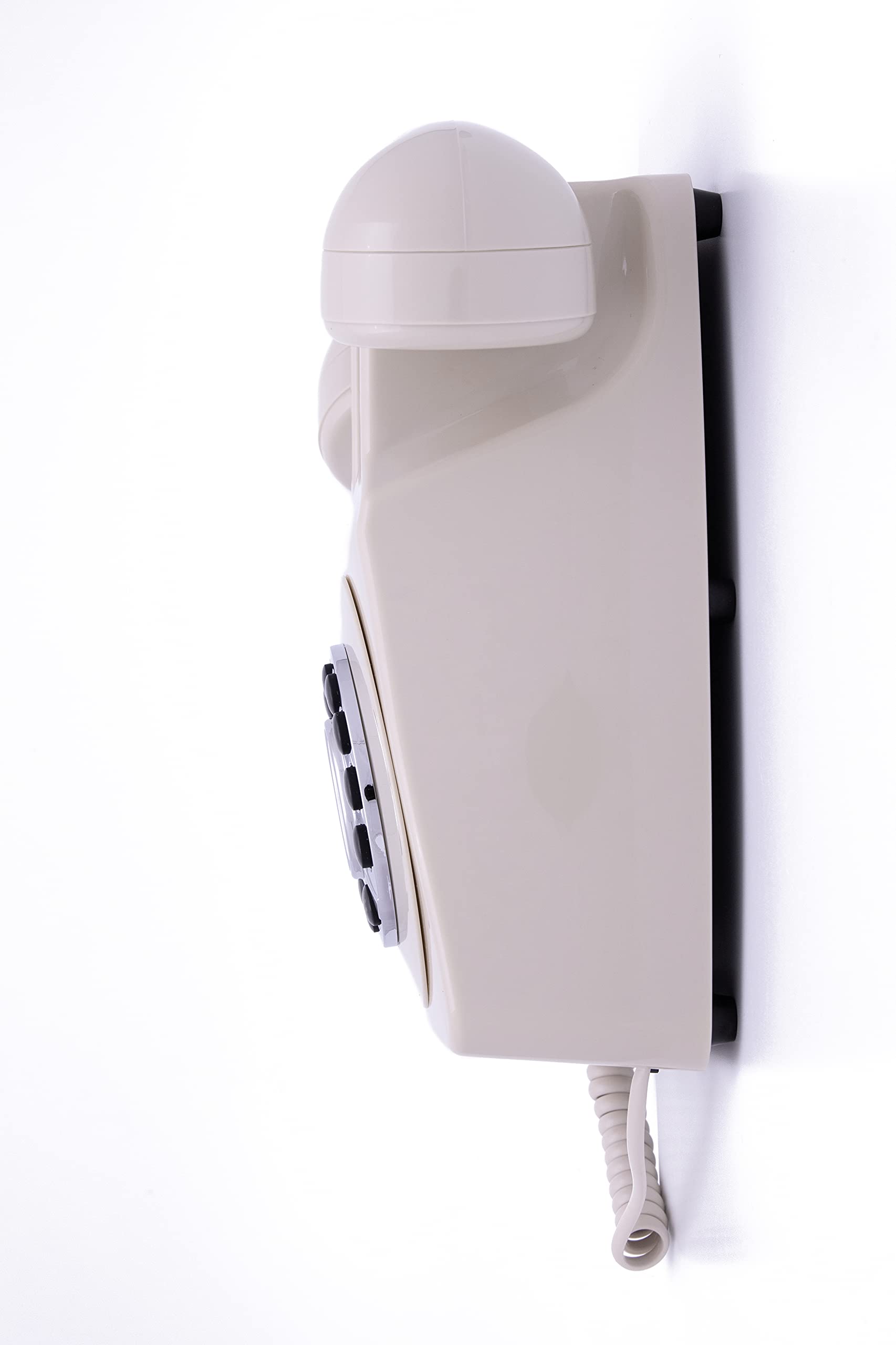 GPO 746WALL Retro Festznetztelefon mit Drucktasten zur Wandmontage mit authentischer Klingelton, Creme 4