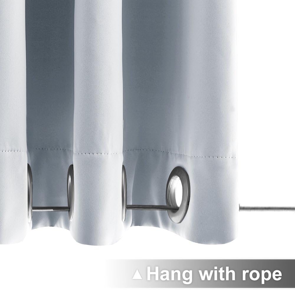 NICETOWN Outdoor Curtain Grommet Top and Bottom, Thermal Insulated Keeps The Rain Out Versatile Vertical Drape, Blackout Heavy Weight Wind Break Outdoor Drapery (52 by 108 inches,1 Piece, Tan-Khaki)