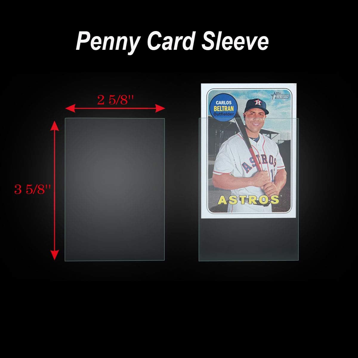 WINTRA 3" x 4" Toploaders and Penny Sleeves Bundle for Trading and Sports Cards, Including 50 35pt Toploaders and 100 Clear Soft Card Sleeves (50 toploaders + 100 Sleeves): Office Products