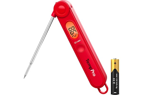TempPro TP03B Digital Instant Read Meat Thermometer, Cooking Candy Kitchen Food Thermometer with Backlight LCD for BBQ Grill