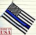 US Flag Factory 3x5 FT American Thin Blue Line Flag (Embroidered Stars, Sewn Stripes) for Police Officers - Blue Lives Matter Flag - 100% Made in America - Outdoor SolarMax Nylon