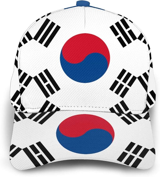 Shudianhaksdp South Korea Flag Hat Adjustable Baseball Cap Trucker Cap Black Clothing