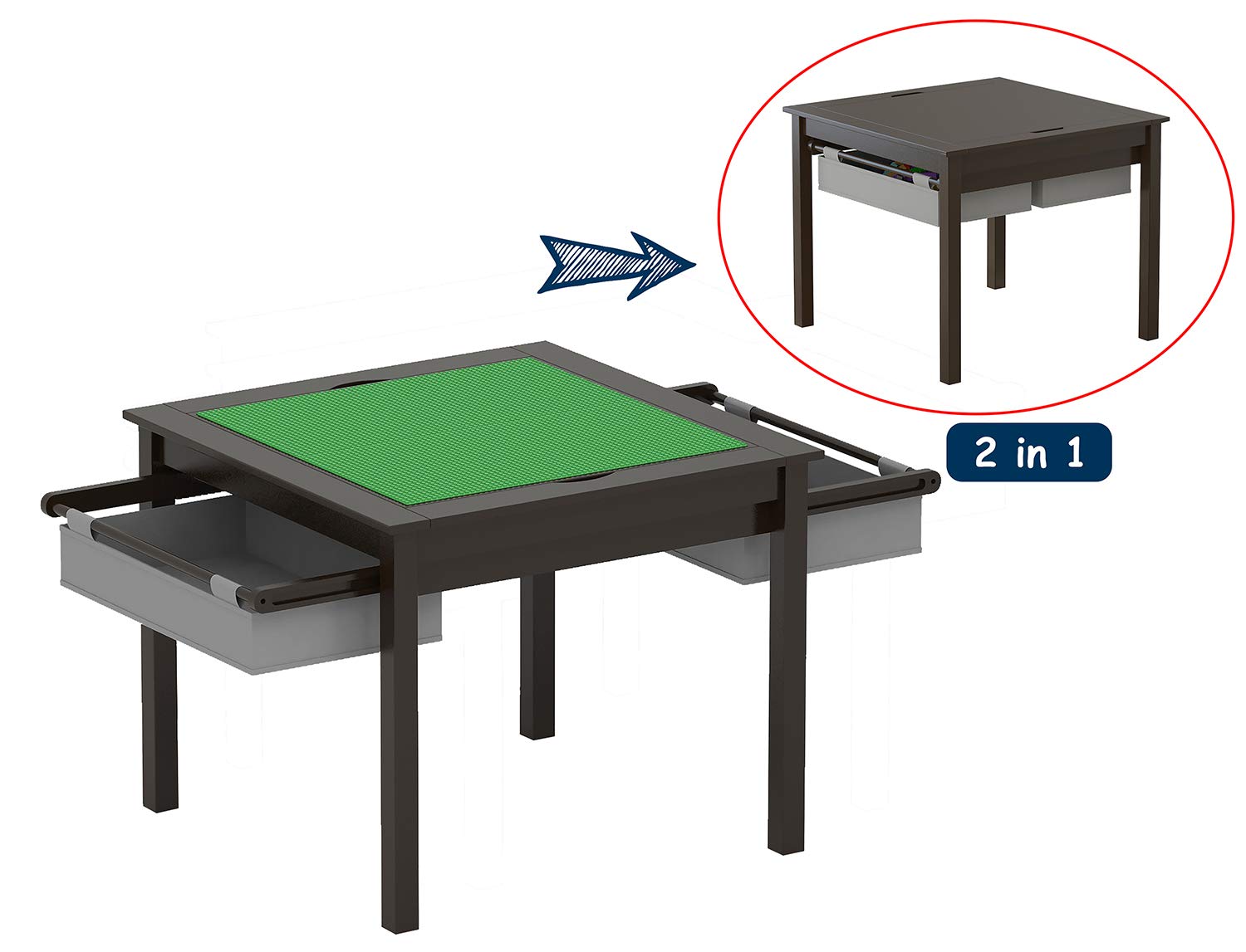 Teen Chairs Utex 2 In 1 Kids Construction Play Table With Storage