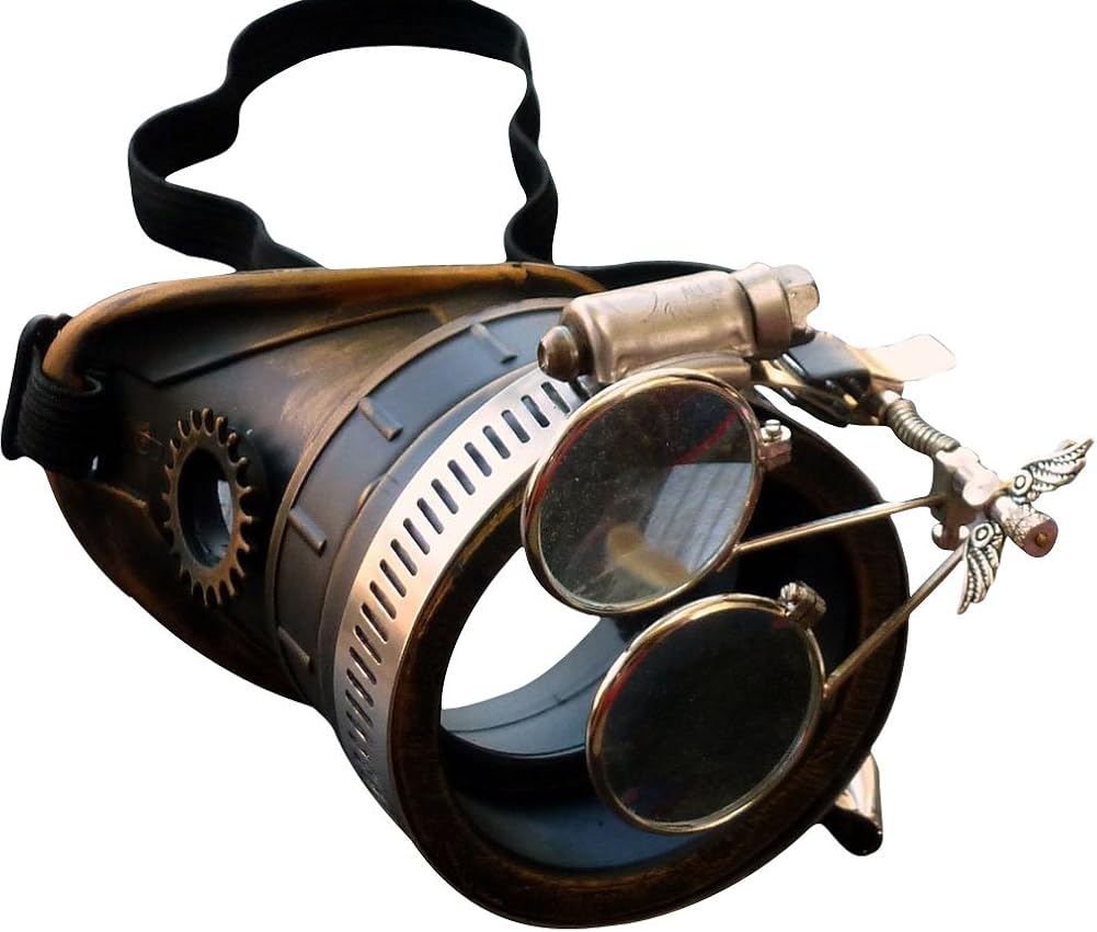 Steampunk Victorian Goggles welding Glasses monocle clear
