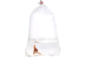 ALFA Fishery Bags Round Corners Bottom Leak Proof Clear Plastic Fish Bags Size 8 Inches for Marine and Tropical Fish Transport 2 mil. (8" x 15" / 1000 Pack)