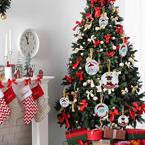 Inno-Huntz Christmas Tree Hanging Graceful Ornament Durable Ceramic Pendant Elegant Holiday Christmas Tree Decoration 2020 Celebration Décor Set (Deer)
