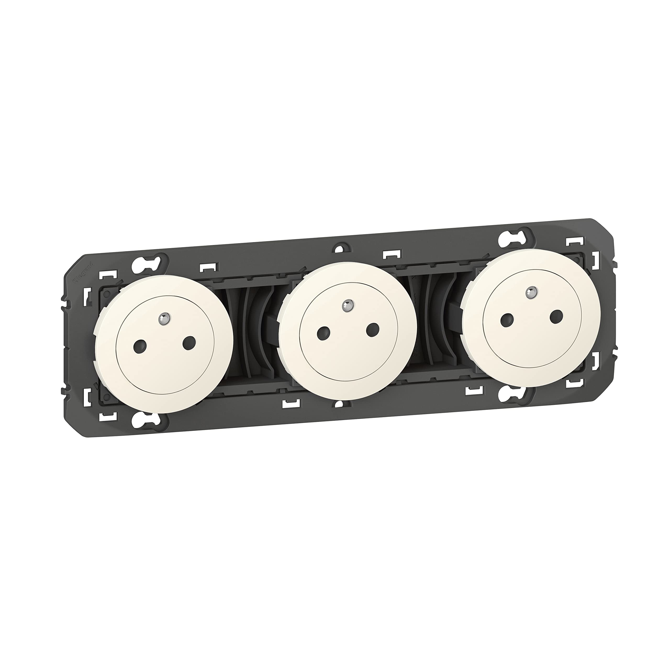 Legrand LEG95219 3X2P+T Surf BLC Compo Dooxie Triple Socket 2P + T Pre-Cable Surface White Composable