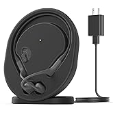 FEFAIA Wireless Charging Station Compatible with Shokz OpenRun Pro/OpenRun Standard Mini, 3.93ft Magnetic Charger Cable Charger Stand Holder Dock USB Power Cord Replacement for Shokz Headphones