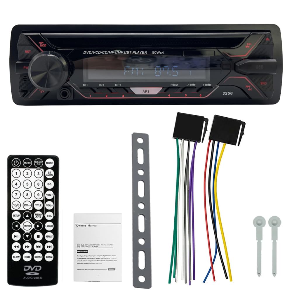 VIGORFLYRUN PARTS LTD 1 DIN Car radio Stereo Detachable Panel 12V FM Radio MP3 Bluetooth CD VCD MP3 SD USB Car Multimedia Receiver