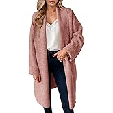 Saodimallsu Womens Long Cardigan Sweaters Chunky Open Front Oversized Slouchy Knit Fall Trendy Coatigan Jackets