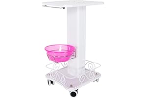 SABUIDDS Premium Esthetician Cart with Wheels and Bowl Holder - Salon Trolley Cart with Handle, 110 lbs Weight Capacity - Ideal for Beauty Spa and Salon Use (Model 1)