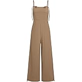 CIDER Womens Overalls Loose Fit Sleeveless Adjustable Strap Wide Leg Jumpsuits Summer Casual Outfits with Pockets